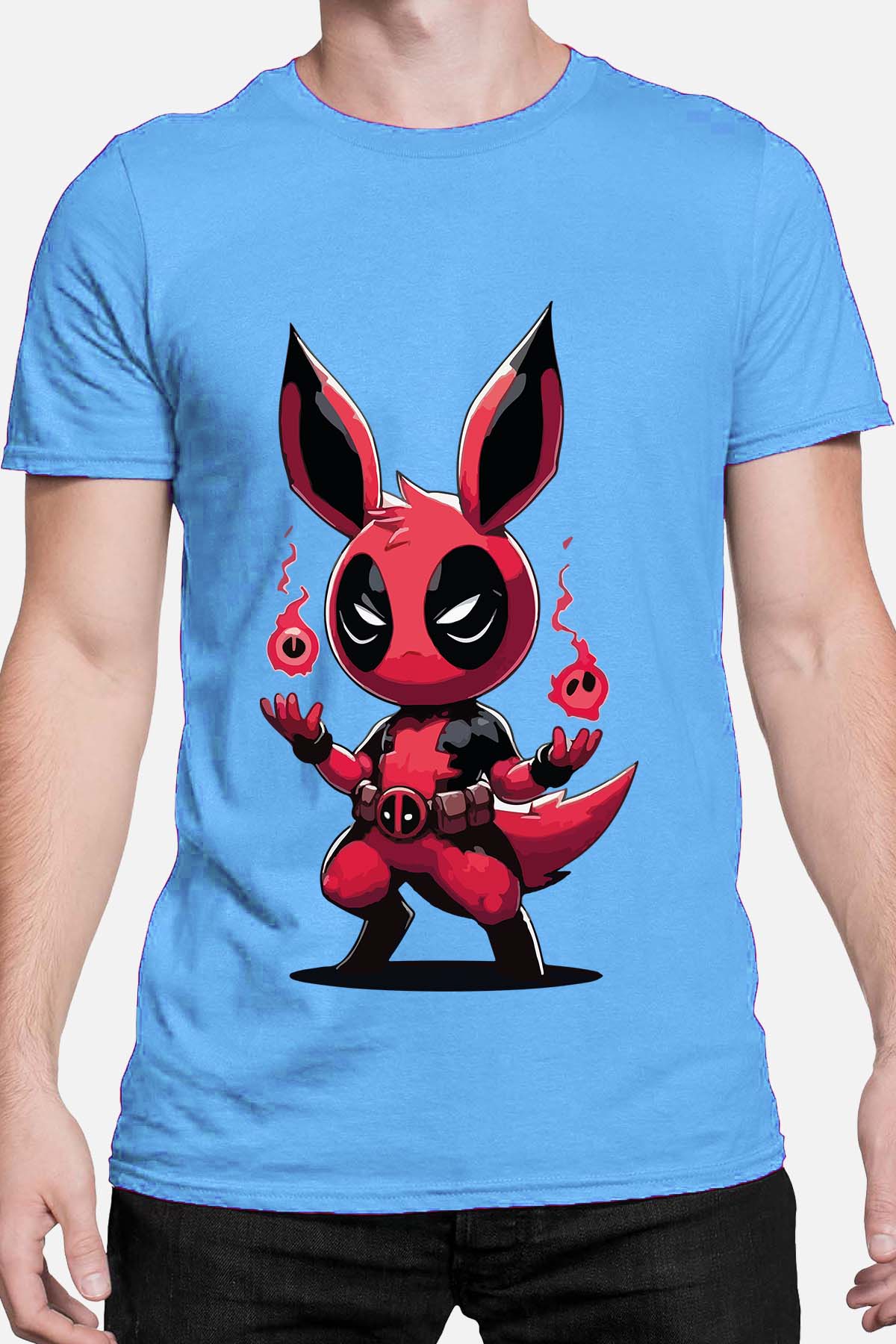 COULEUR:Bleu Ciel|T-shirt Homme | Pokedead Bleu Ciel