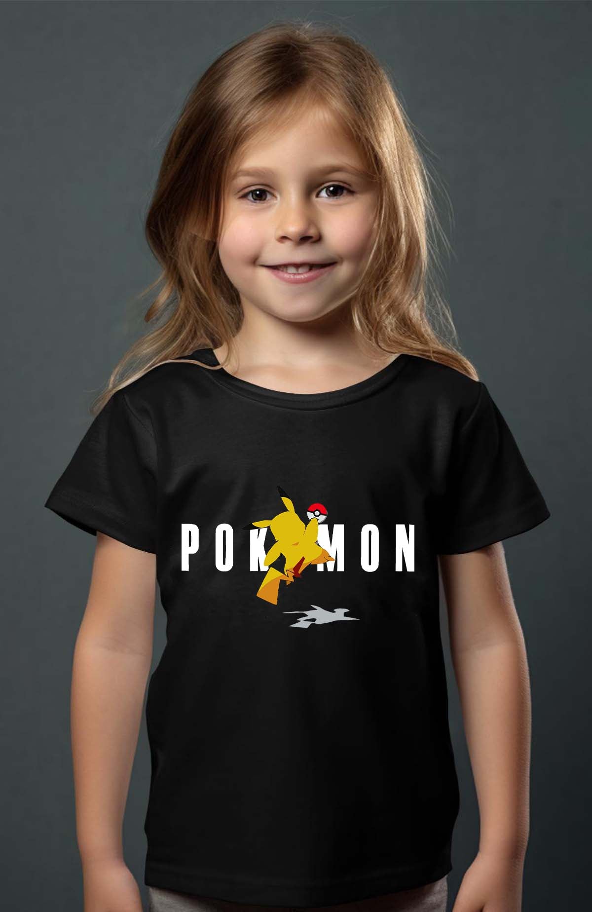 COULEUR:Noir|T-shirt Fille | Pokemon Jojo Noir
