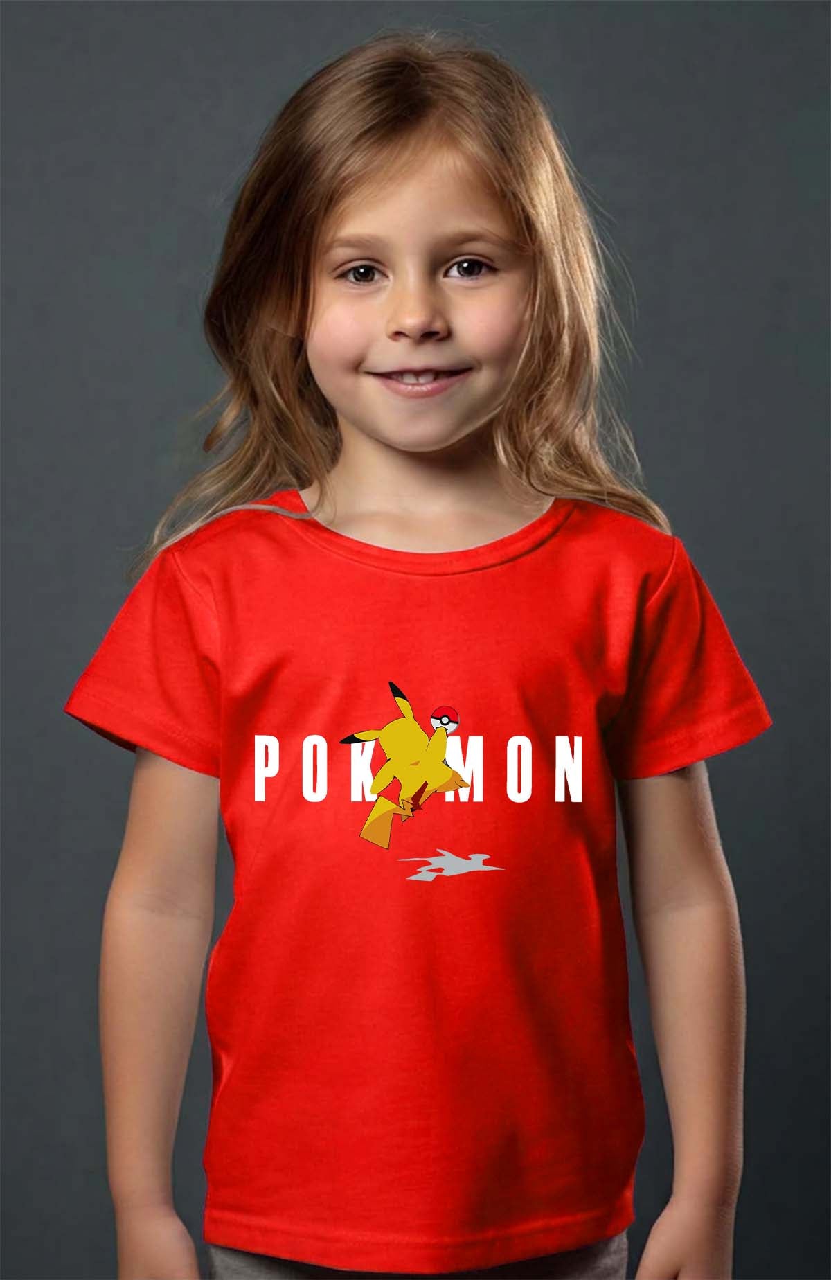 COULEUR:Rouge|T-shirt Fille | Pokemon Jojo Rouge