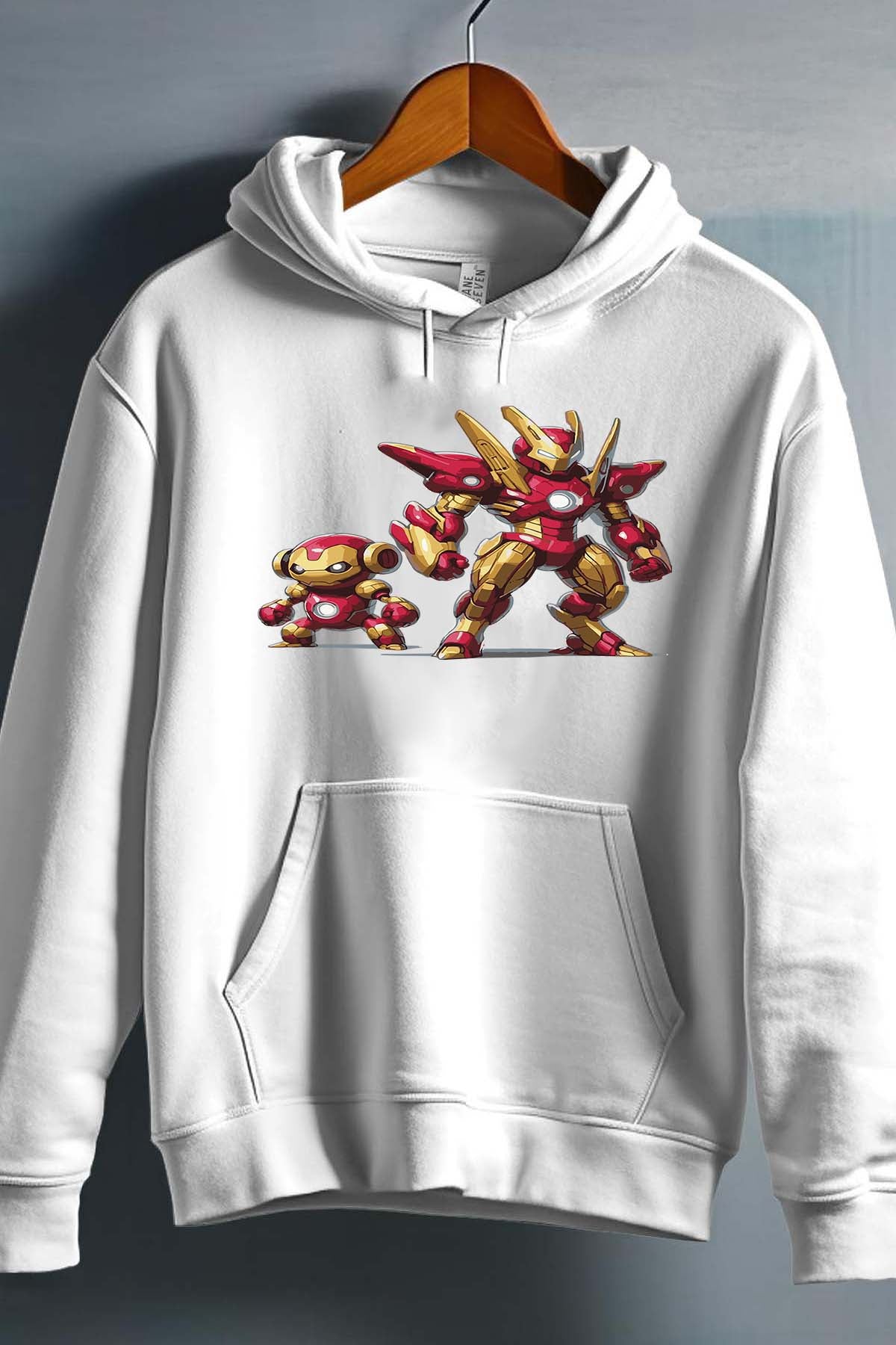 COULEUR:Blanc|Sweat Capuche Garçon | Pokiron Blanc