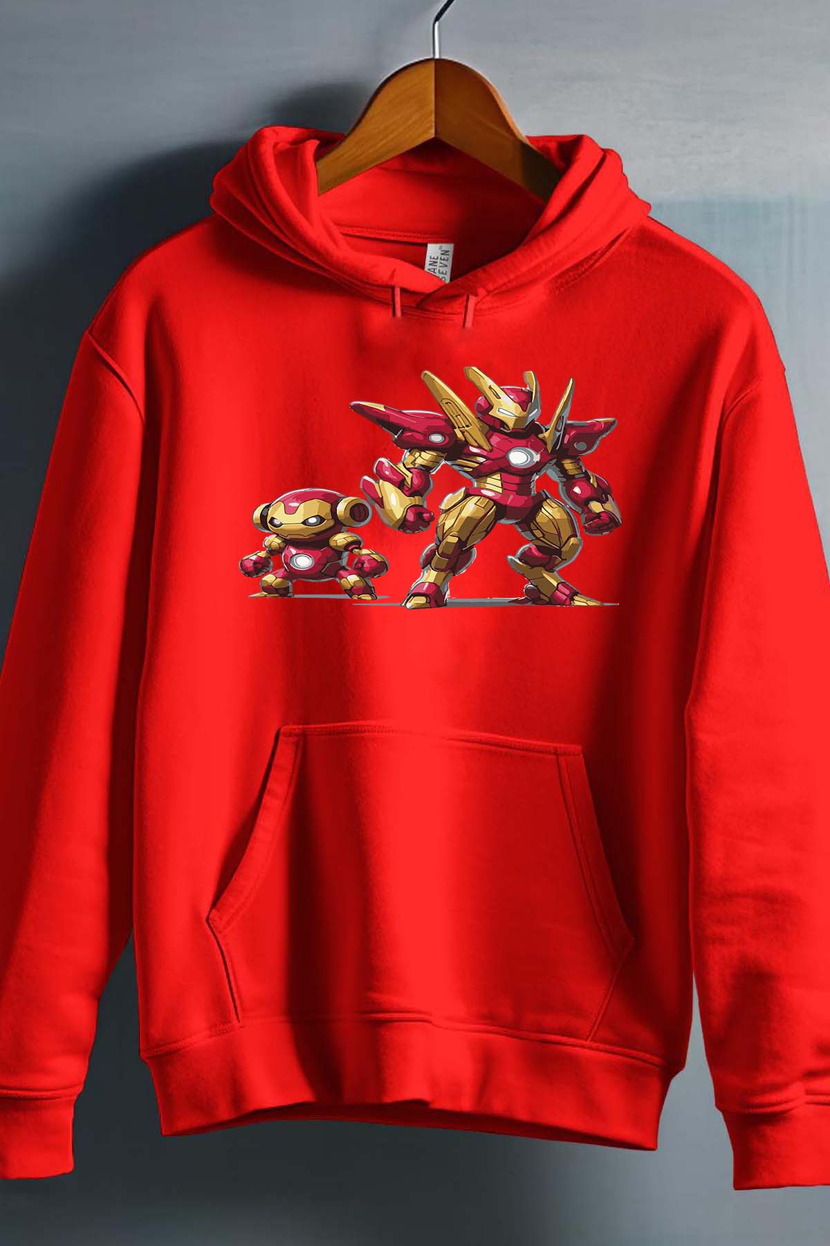 COULEUR:Rouge|Sweat Capuche Garçon | Pokiron Rouge