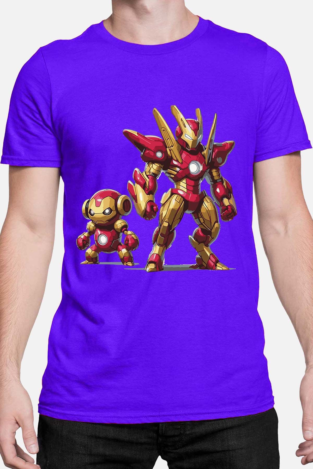 COULEUR:Bleu Roi|T-shirt Homme | Pokiron Bleu Roi