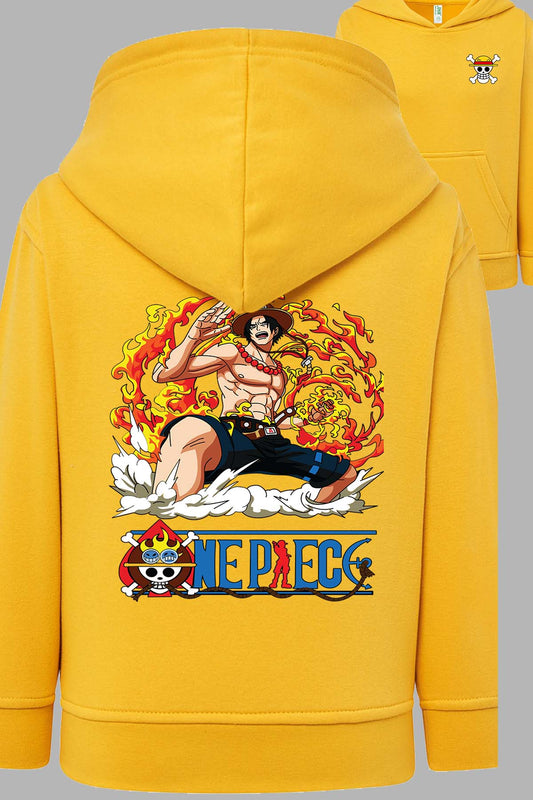 COULEUR:Jaune|Sweat Capuche Homme | Portgas Fire Jaune