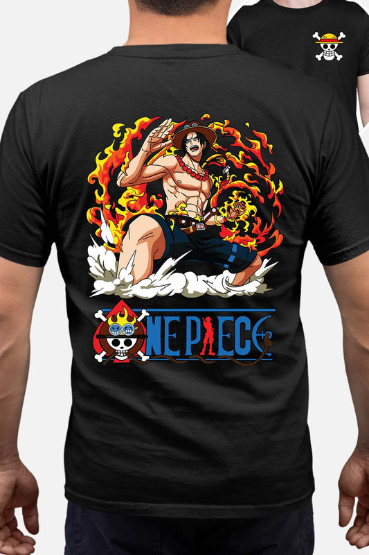 COULEUR:Noir|T-shirt Homme | Portgas Fire Noir