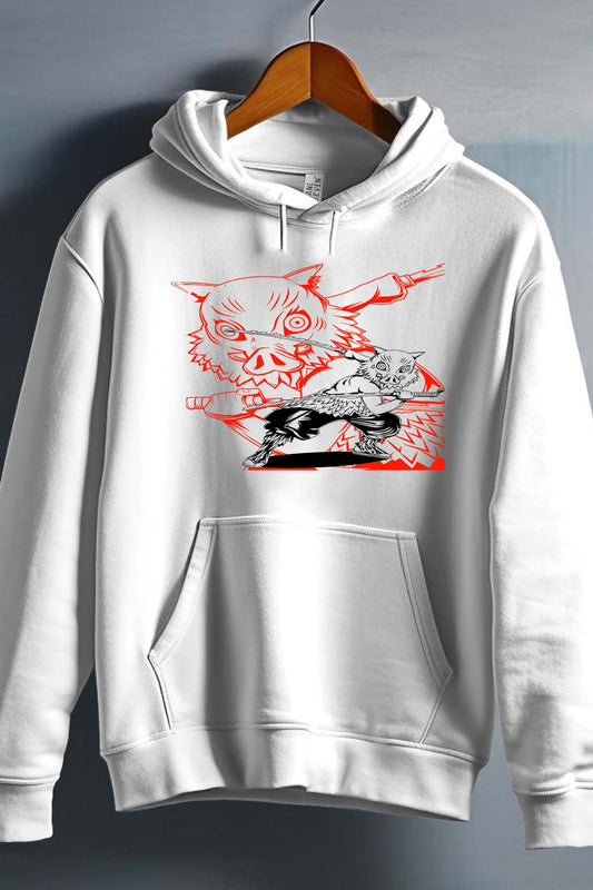 COULEUR:Blanc|Sweat Capuche Homme | Rage Sanglier Blanc