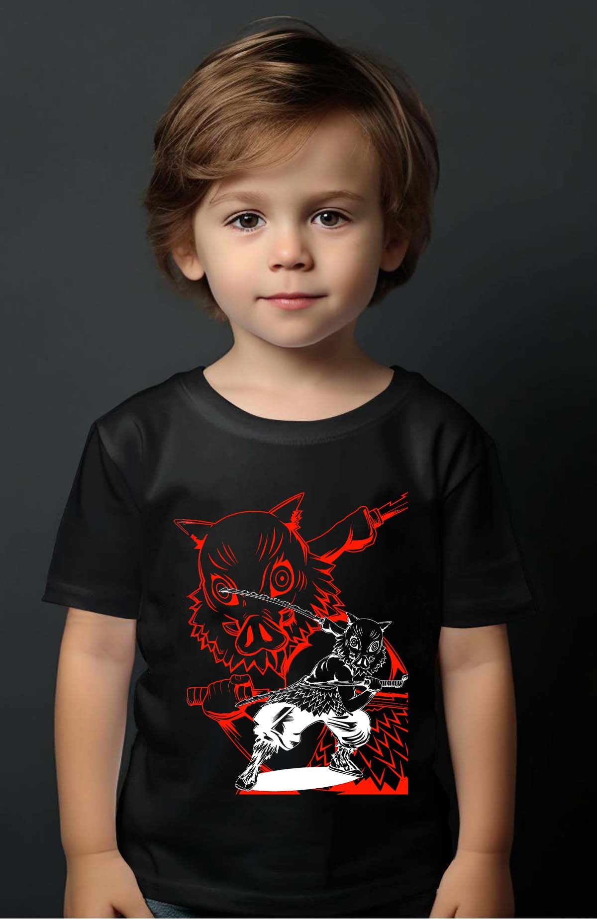 COULEUR:Noir|T-shirt Garçon | Rage Sanglier Noir