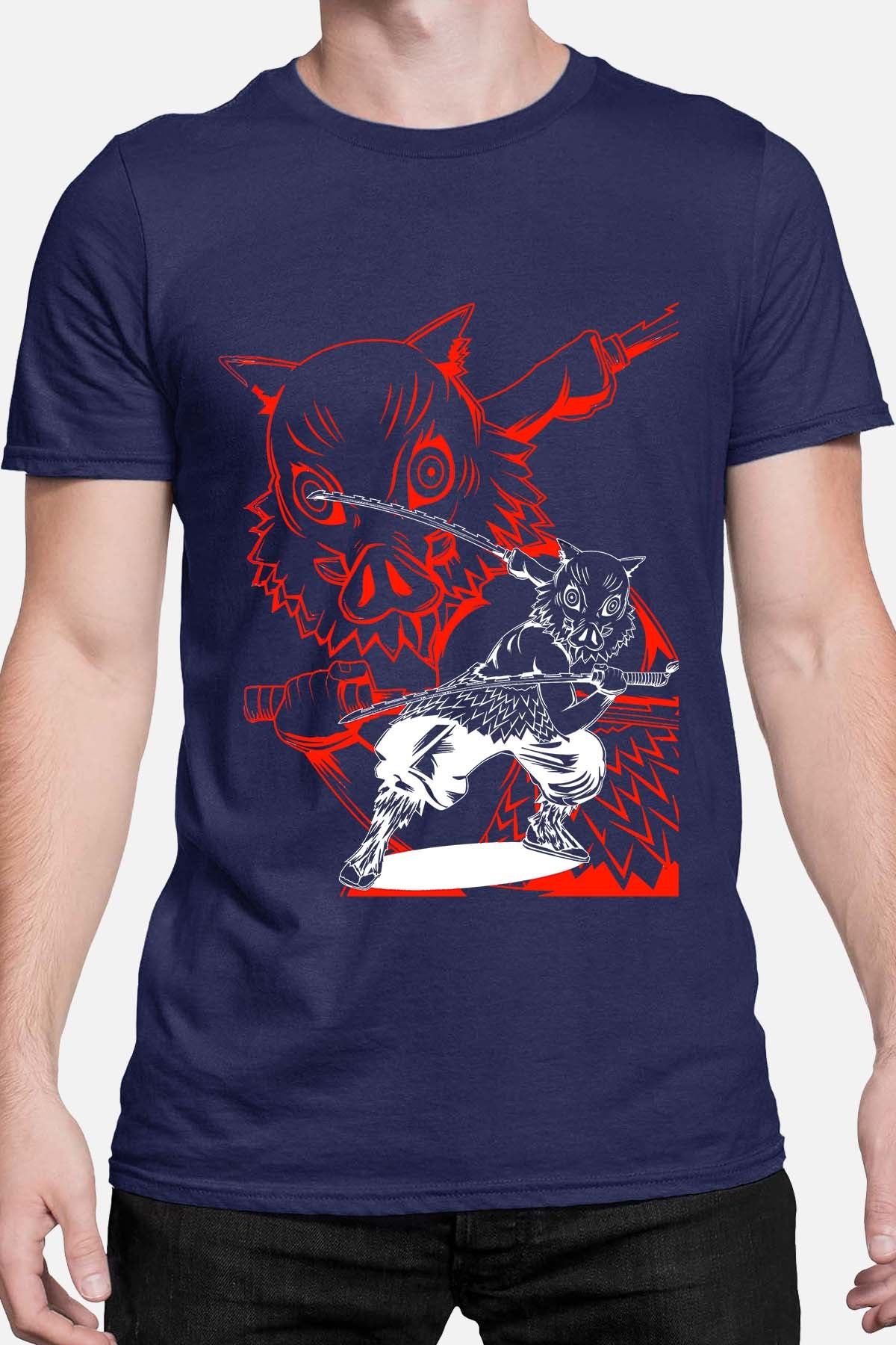 COULEUR:Marine|T-shirt Homme | Rage Sanglier Marine