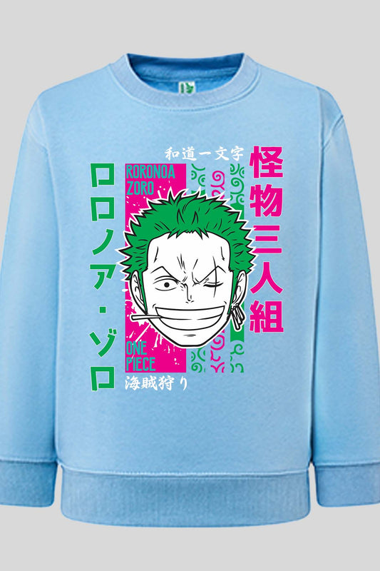 COULEUR:Bleu Ciel|Sweat Col Rond Homme | Roronda Cartoon Bleu Ciel