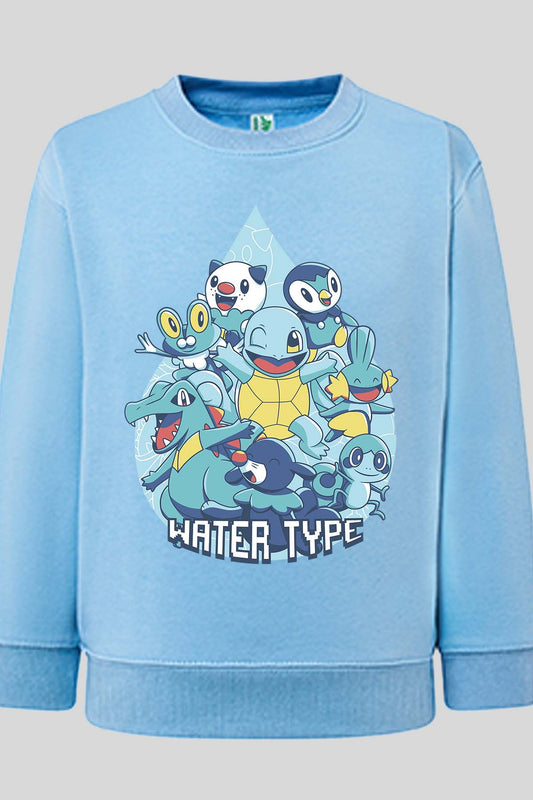 COULEUR:Bleu Ciel|Sweat Col Rond Garçon | SCUEROU Team Bleu Ciel