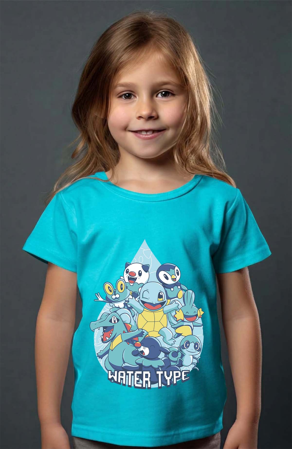 COULEUR:Turquoise|T-shirt Fille | SCUEROU Team Turquoise