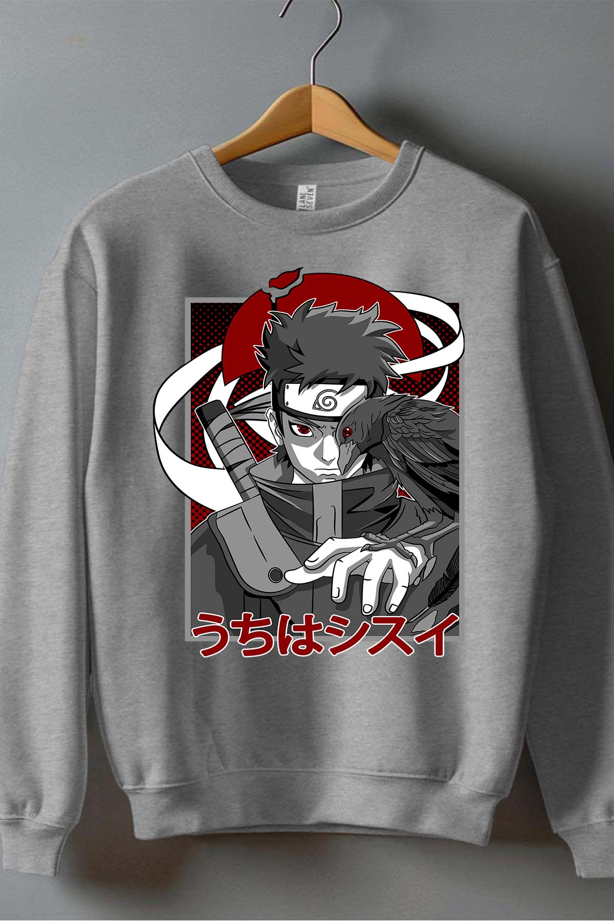 COULEUR:Gris|Sweat Col Rond Homme | SHISUI UCHIHA 01 Gris