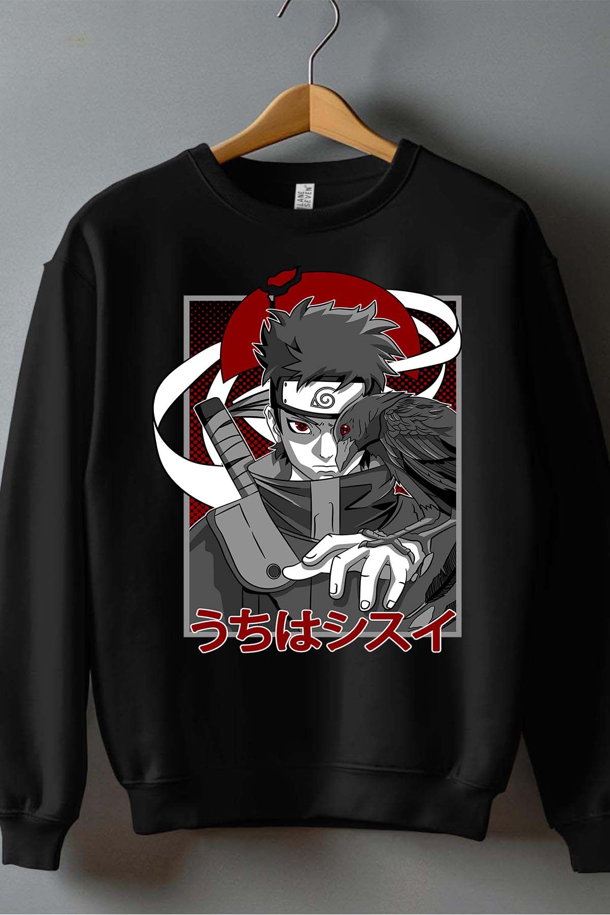 COULEUR:Noir|Sweat Col Rond Homme | SHISUI UCHIHA 01 Noir