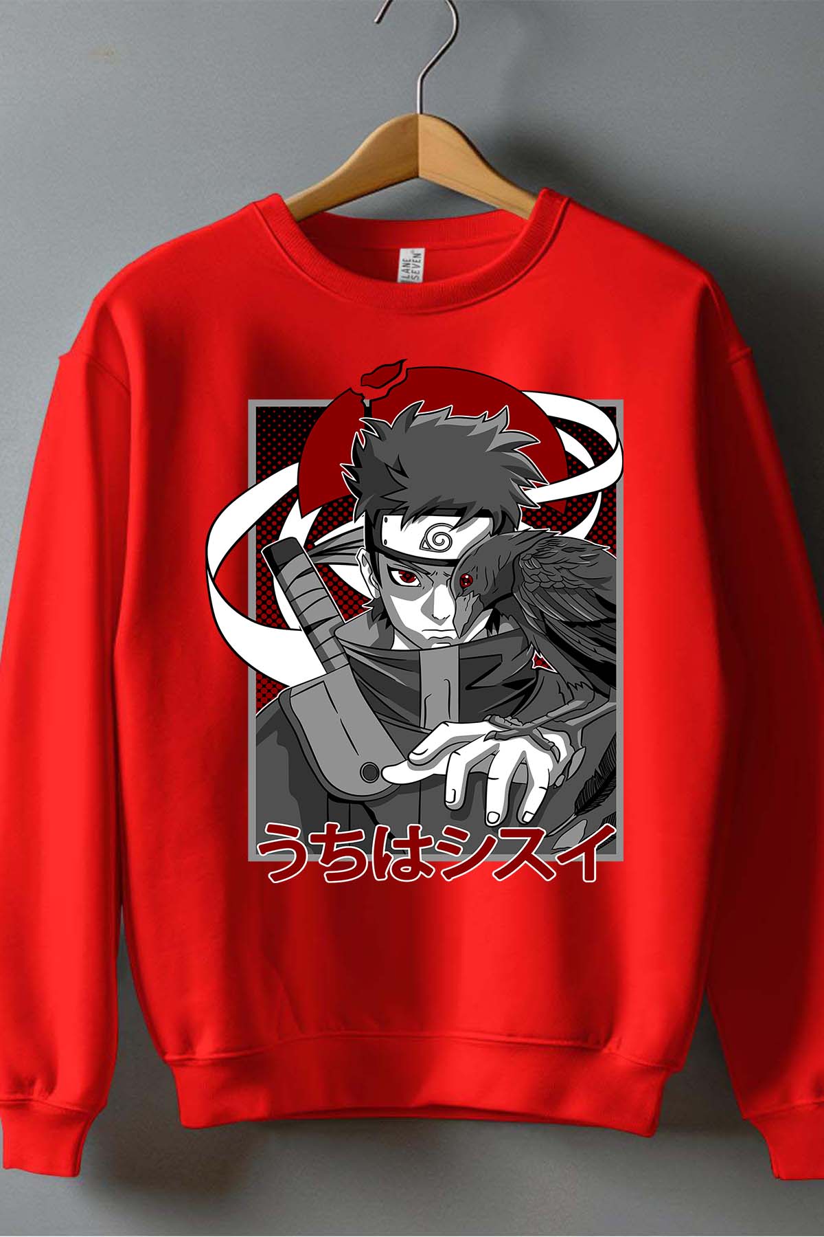 COULEUR:Rouge|Sweat Col Rond Homme | SHISUI UCHIHA 01 Rouge