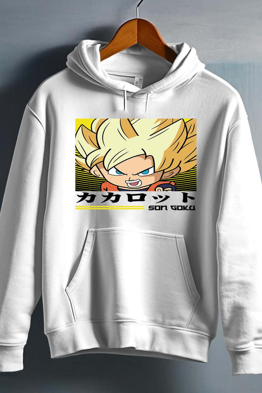 COULEUR:Blanc|Sweat Capuche Garçon | SON GOKU CHIBI 01 Blanc