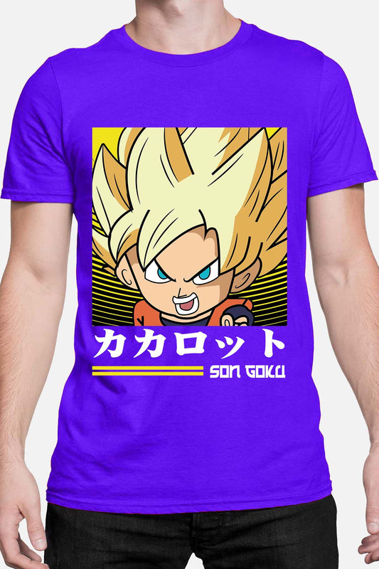 COULEUR:Bleu Roi|T-shirt Homme | SON GOKU CHIBI 01 Bleu Roi