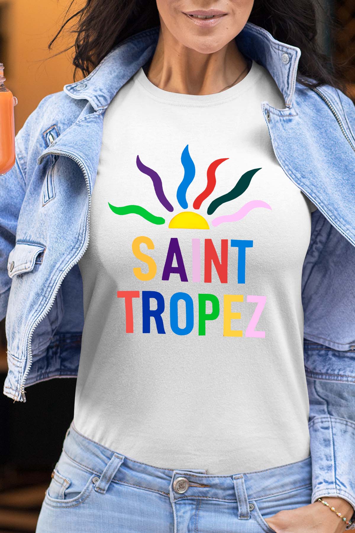 T-shirt Femme| Saint trop crazy sun