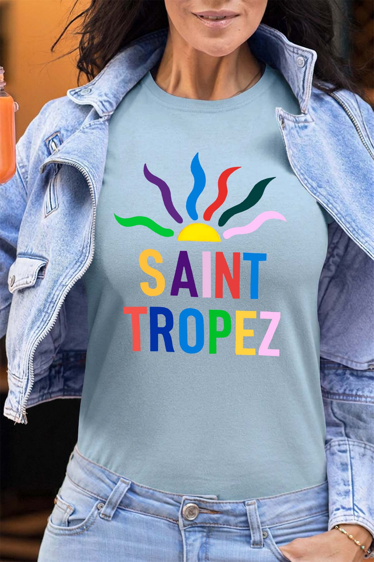 T-shirt Femme| Saint trop crazy sun