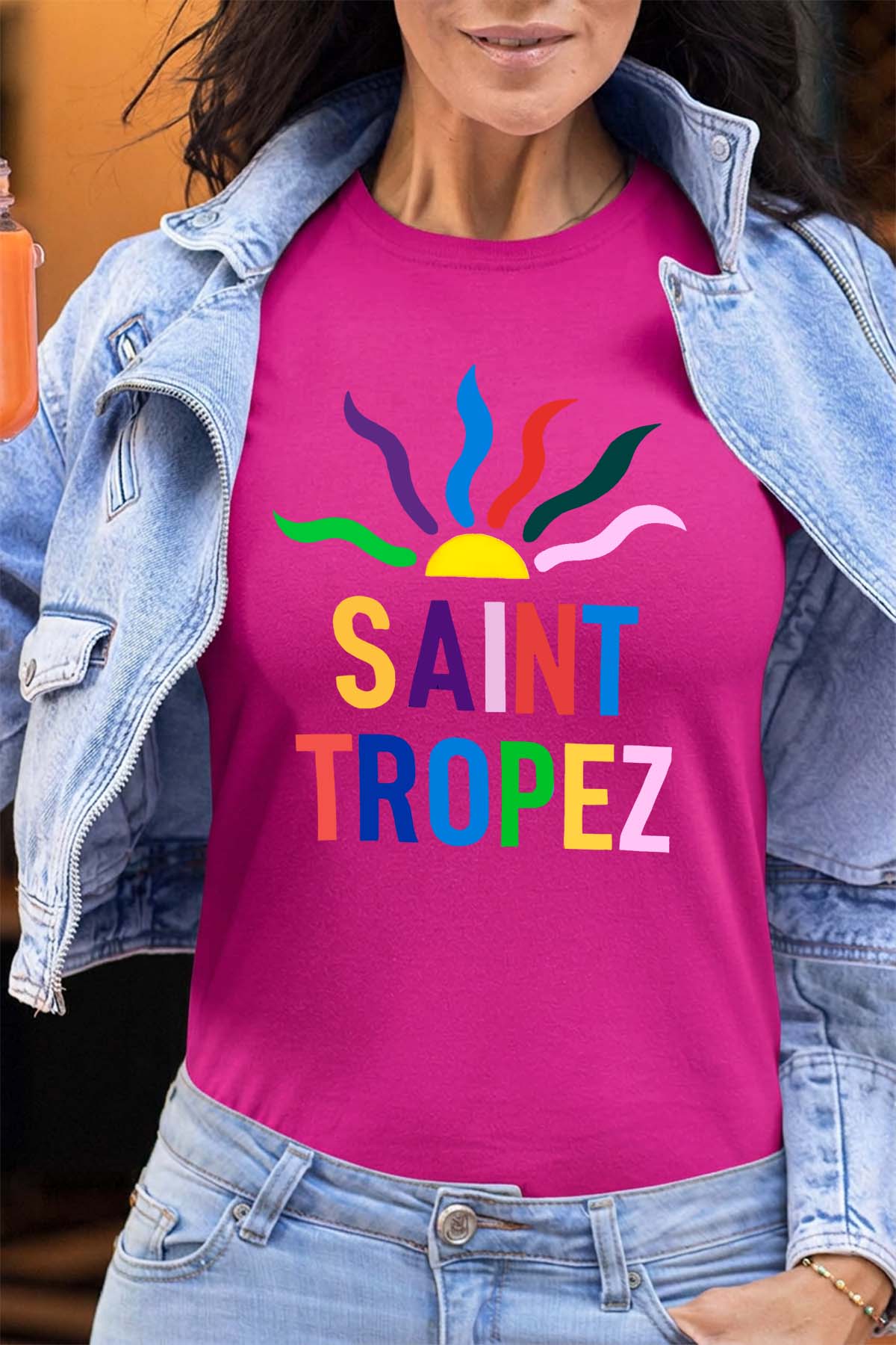 T-shirt Femme| Saint trop crazy sun