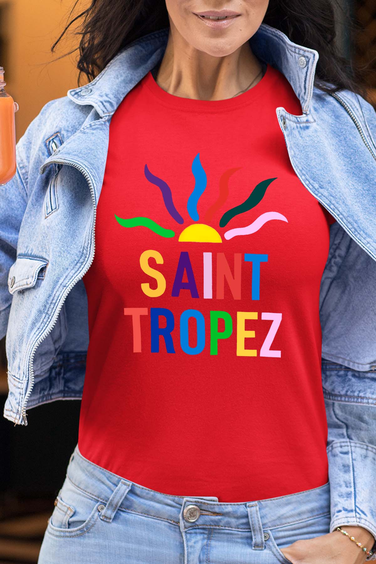 T-shirt Femme| Saint trop crazy sun