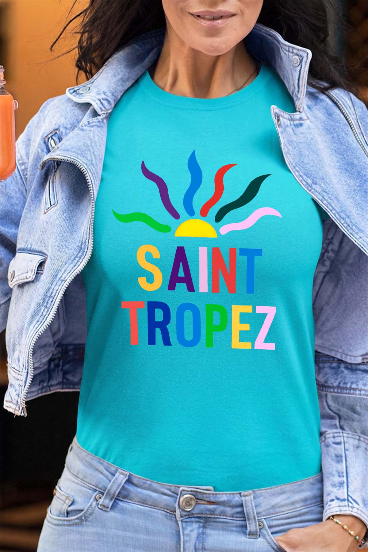 T-shirt Femme| Saint trop crazy sun