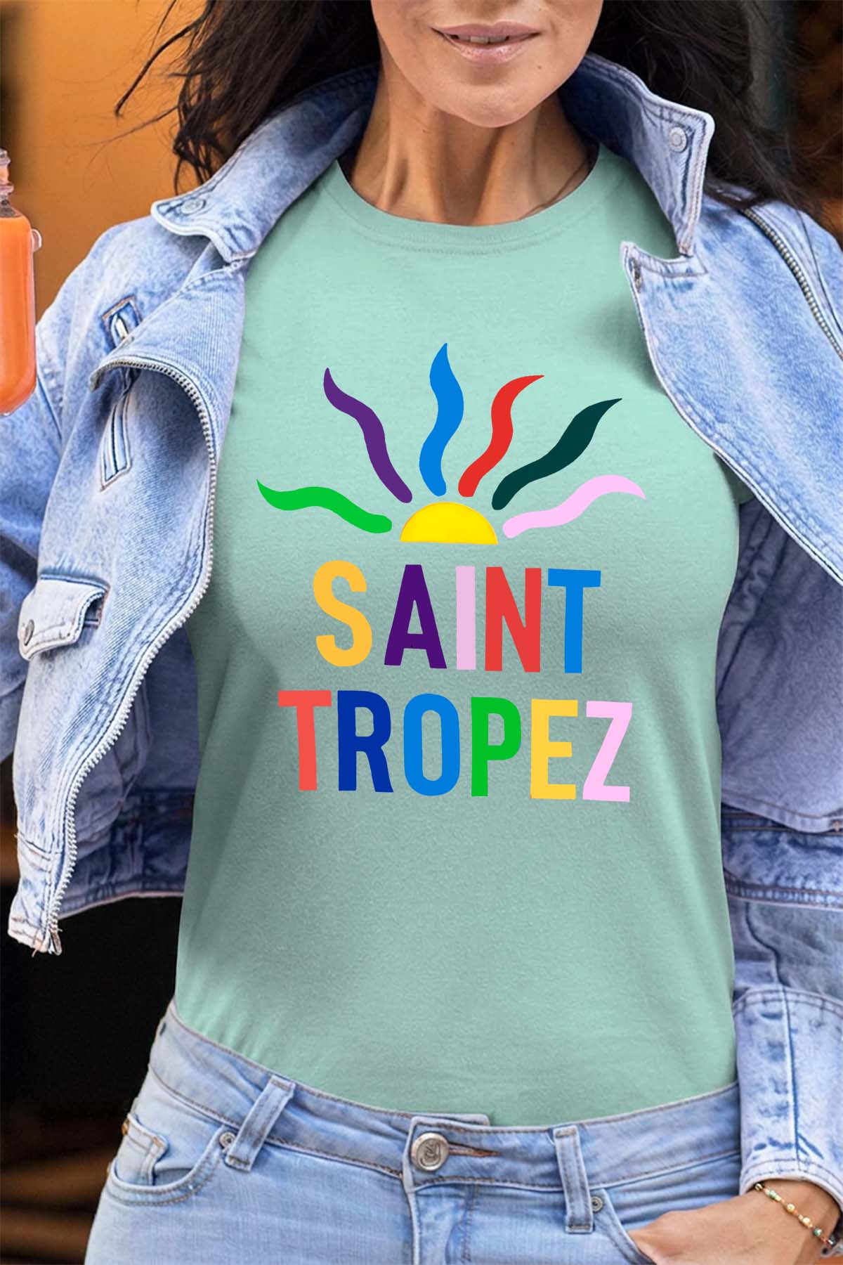 T-shirt Femme| Saint trop crazy sun