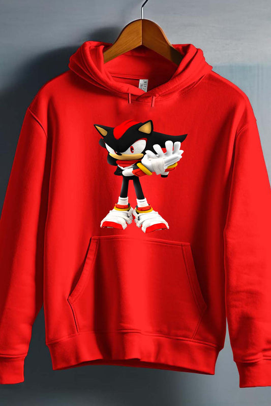 COULEUR:Rouge|Sweat Capuche Garçon | Shadow Sonic noir Rouge