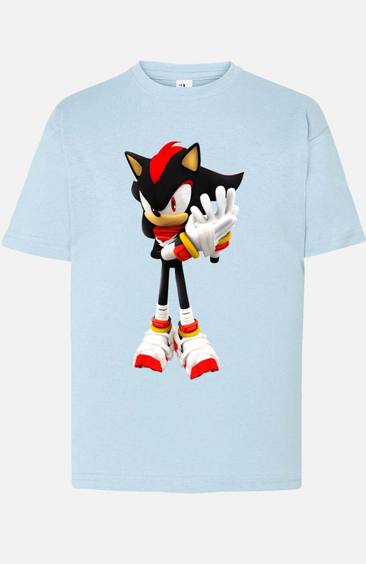 COULEUR:Bleu Ciel|T-shirt Garçon | Shadow Sonic noir Bleu Ciel