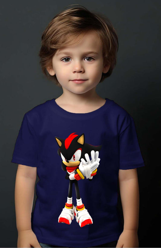 COULEUR:Marine|T-shirt Garçon | Shadow Sonic noir Marine