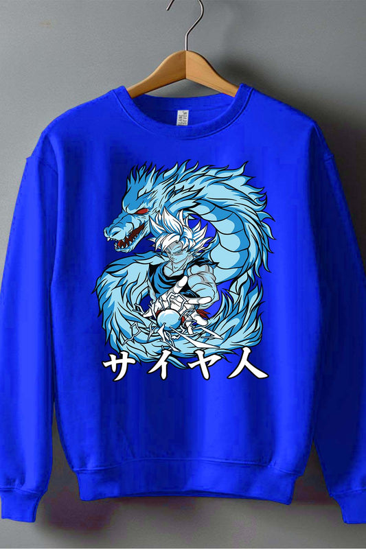 COULEUR:Bleu Roi|Sweat Col Rond Garçon | Sheron Bleu Roi
