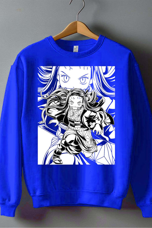 COULEUR:Bleu Roi|Sweat Col Rond Homme | Silence Nezu Bleu Roi