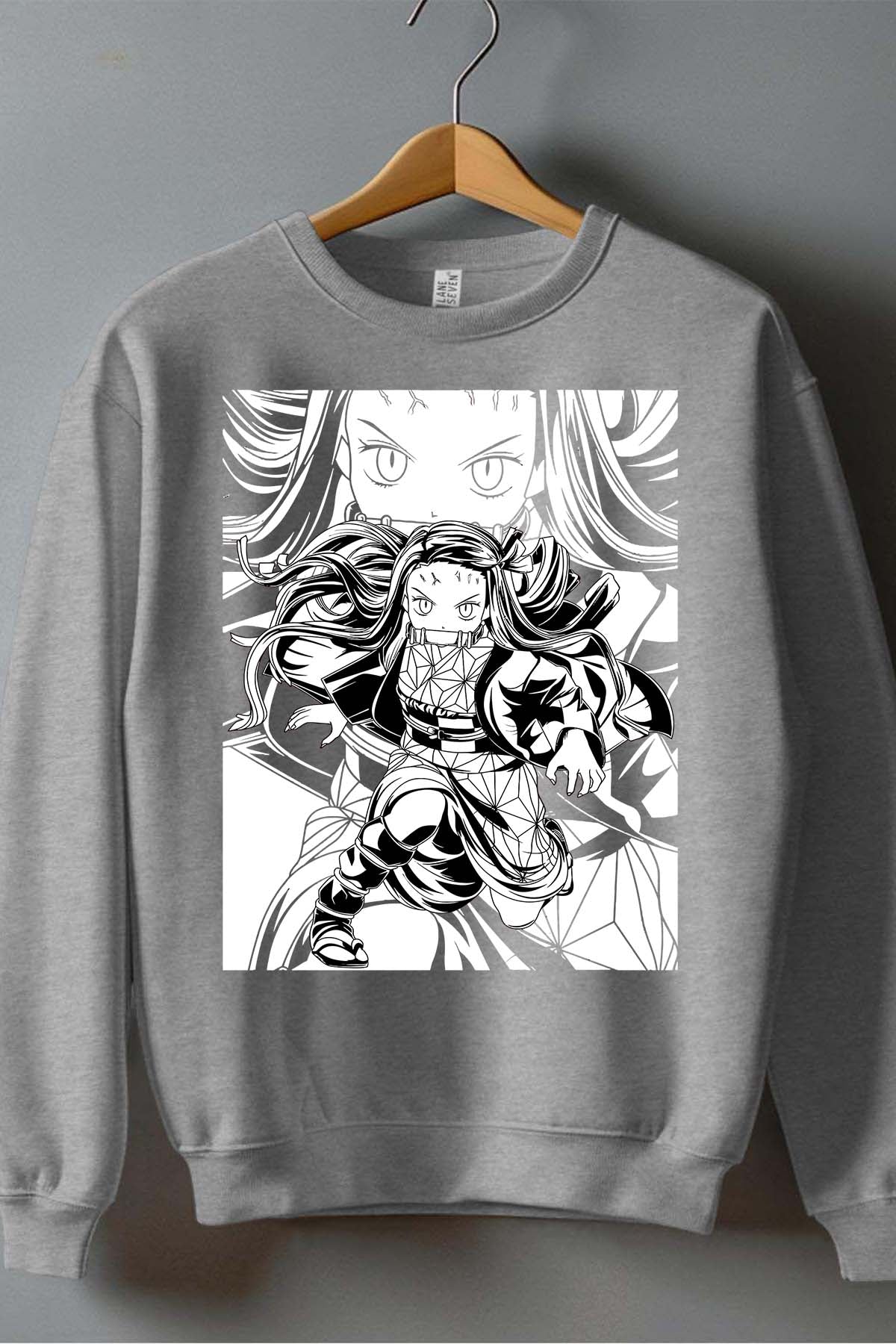 COULEUR:Gris|Sweat Col Rond Homme | Silence Nezu Gris