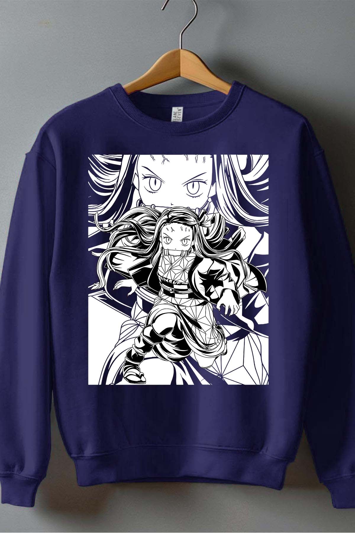COULEUR:Marine|Sweat Col Rond Homme | Silence Nezu Marine