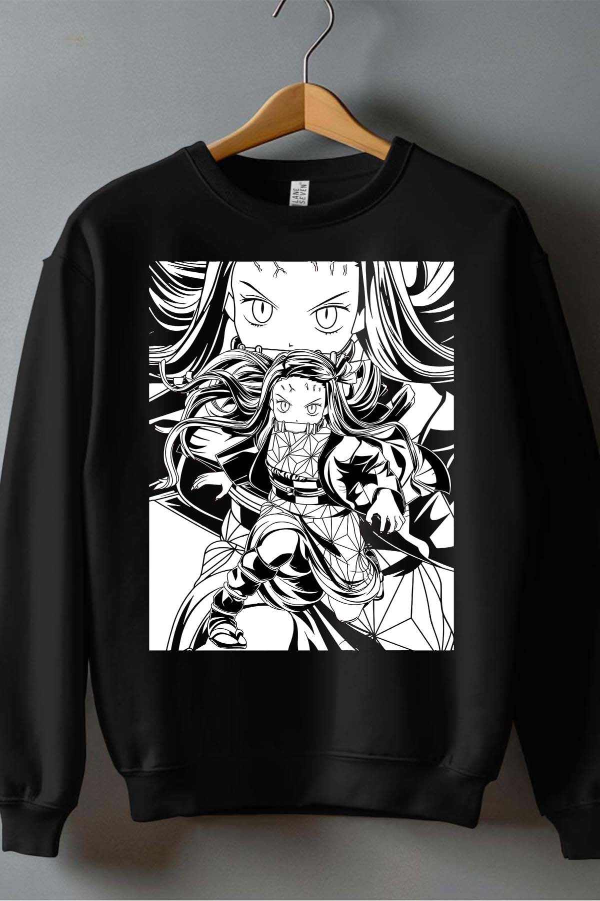 COULEUR:Noir|Sweat Col Rond Homme | Silence Nezu Noir