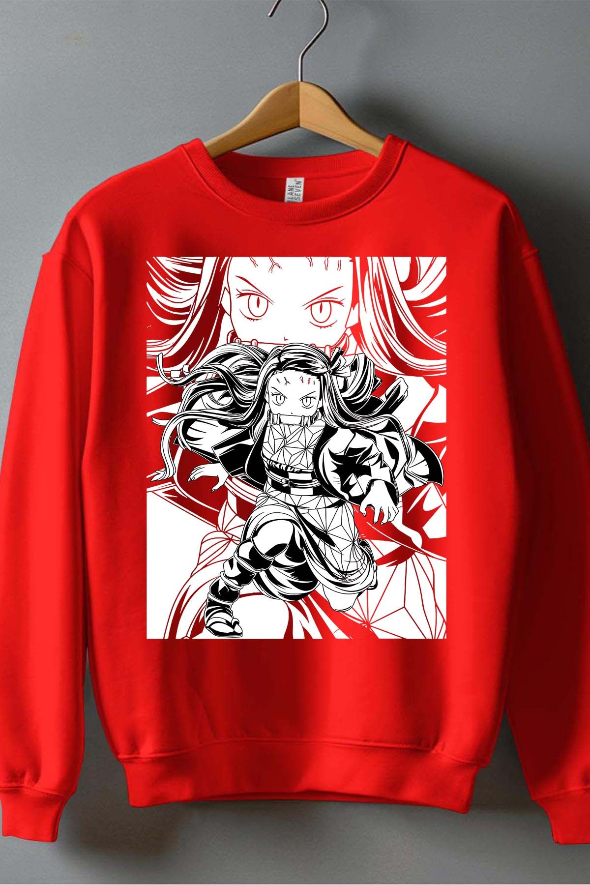 COULEUR:Rouge|Sweat Col Rond Homme | Silence Nezu Rouge