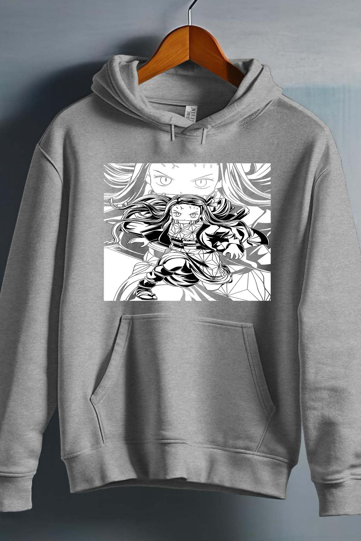 COULEUR:Gris|Sweat Capuche Garçon | Silence Nezu Gris