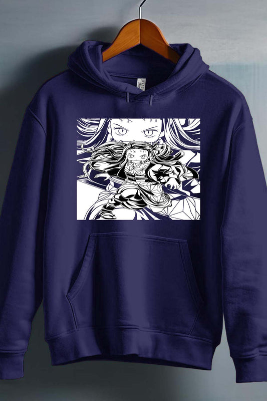 COULEUR:Marine|Sweat Capuche Homme | Silence Nezu Marine