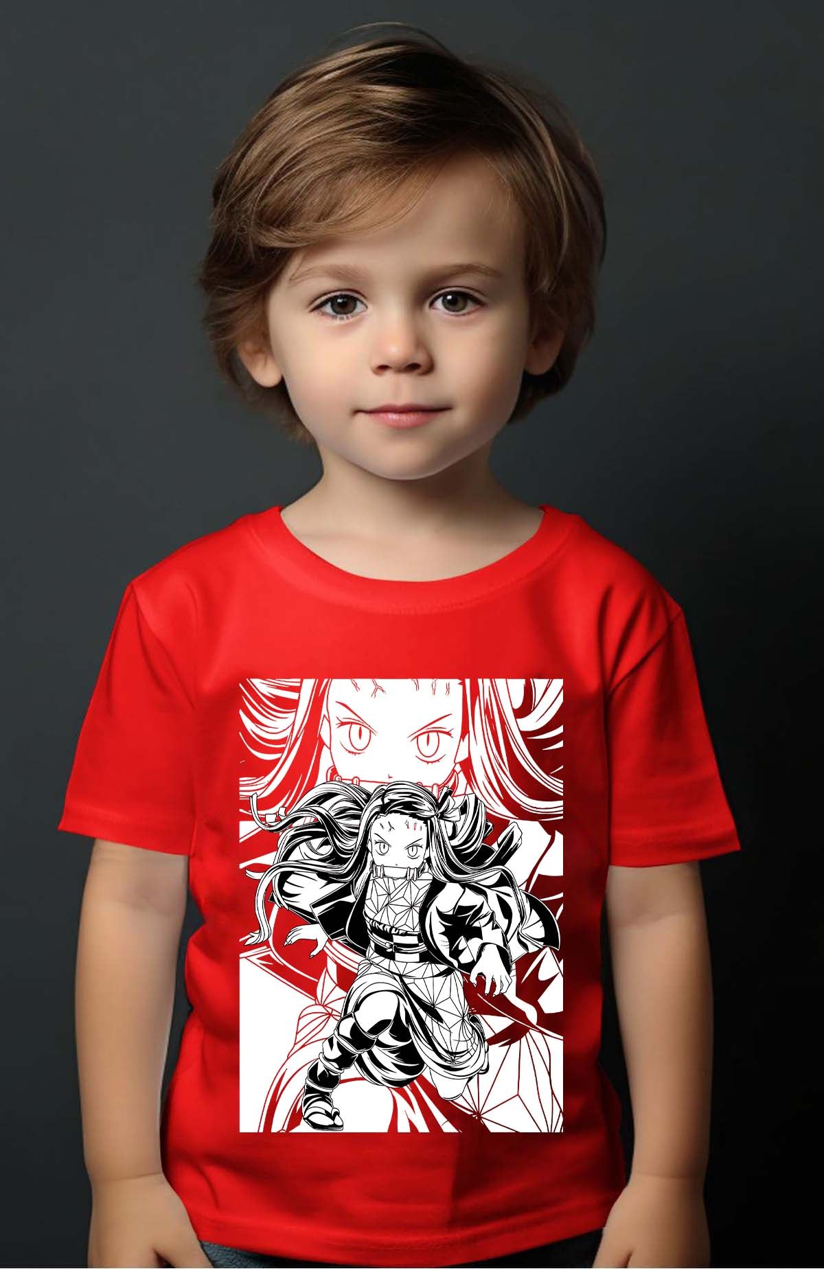 COULEUR:Rouge|T-shirt Garçon | Silence Nezu Rouge
