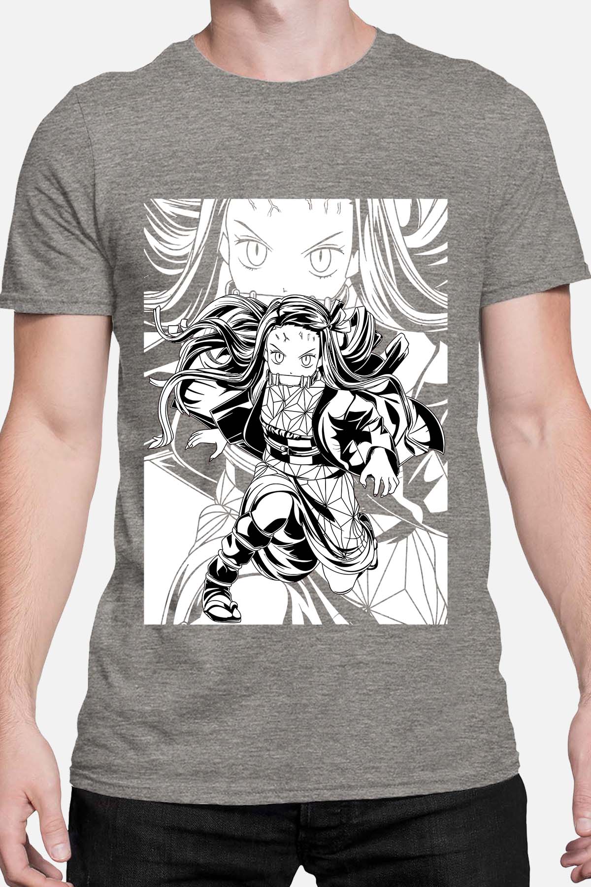COULEUR:Gris|T-shirt Homme | Silence Nezu Gris