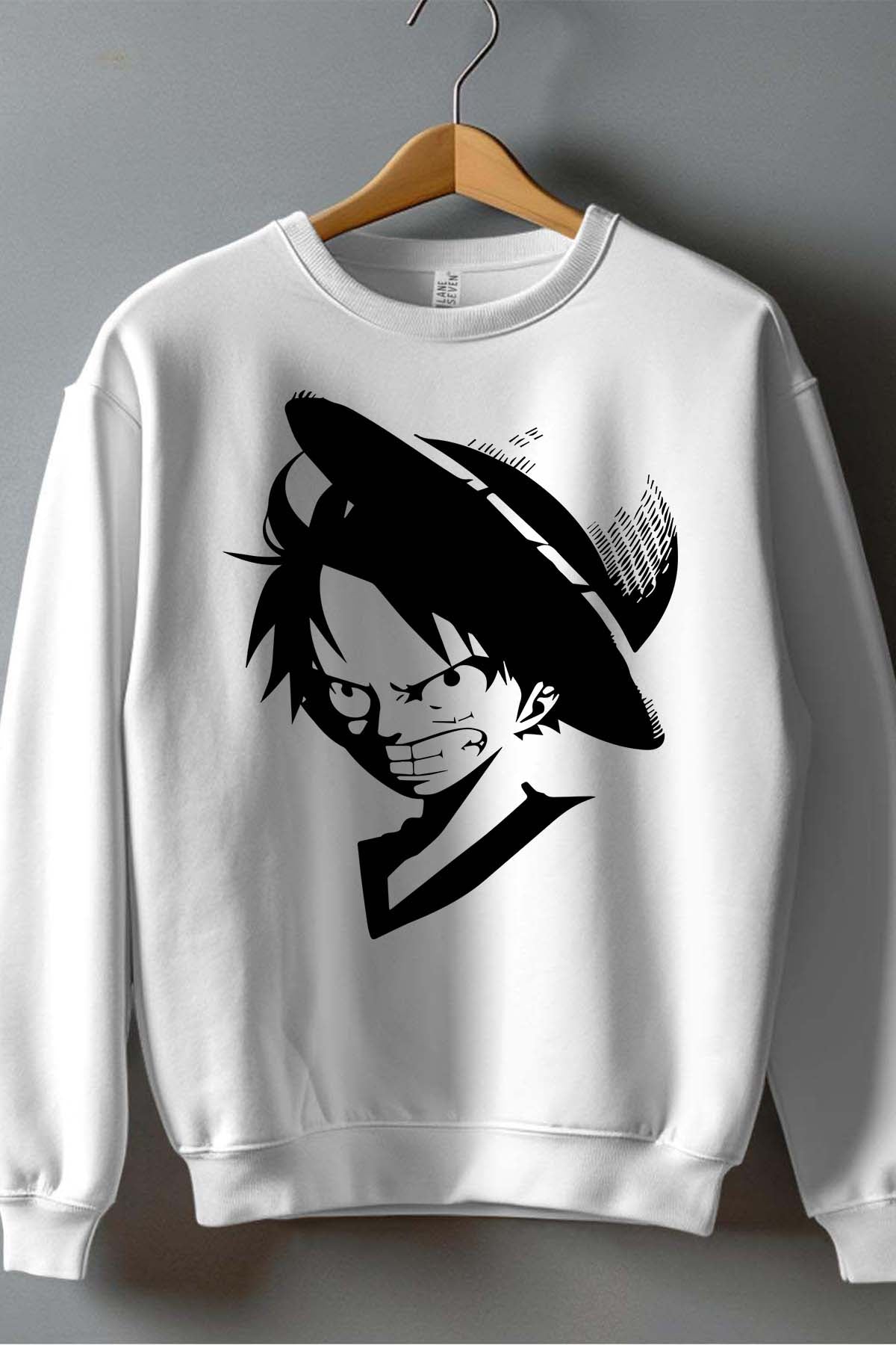 COULEUR:Blanc|Sweat Col Rond Homme | Silhouette D Blanc