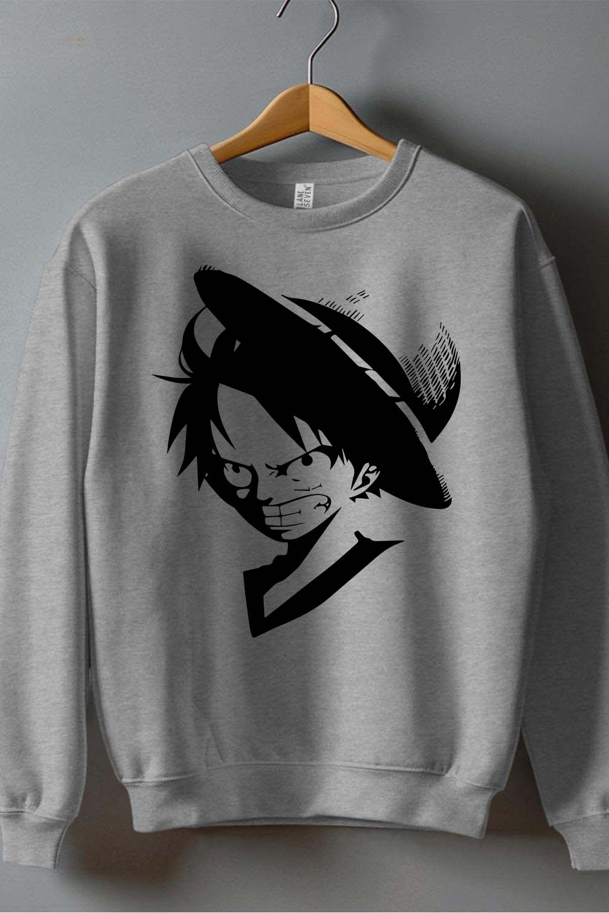 COULEUR:Gris|Sweat Col Rond Homme | Silhouette D Gris