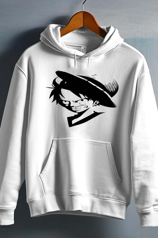 COULEUR:Blanc|Sweat Capuche Homme | Silhouette D Blanc