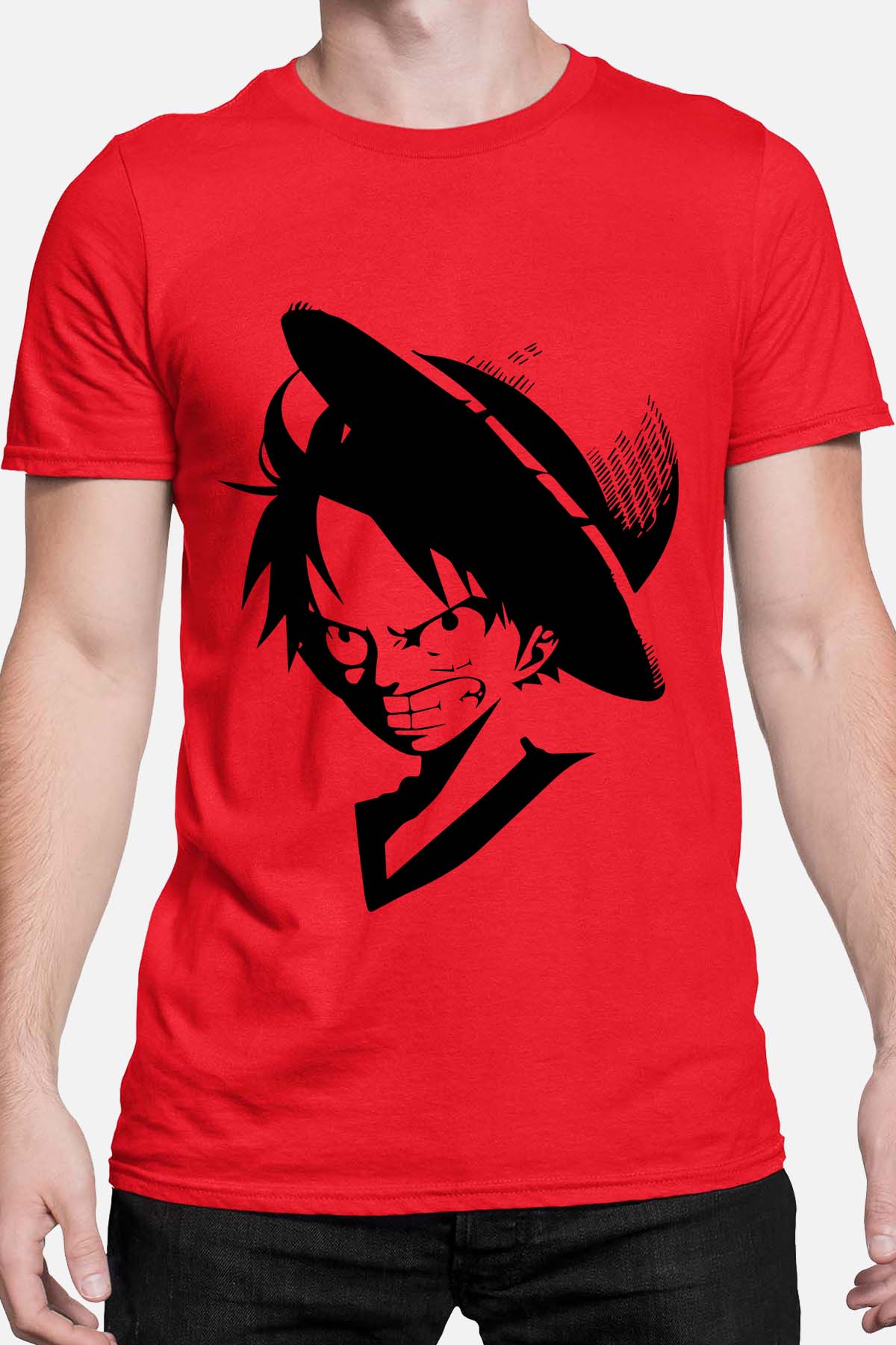 COULEUR:Rouge|T-shirt Homme | Silhouette D Rouge