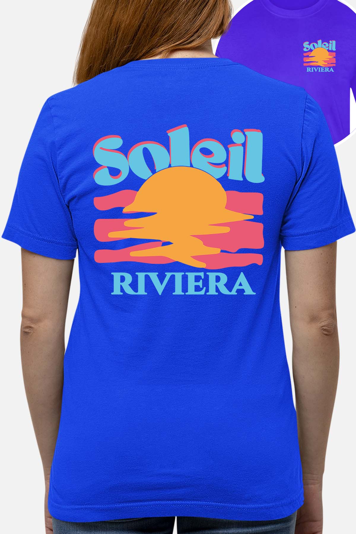 T-shirt Femme| Soleil Riviera Bleu