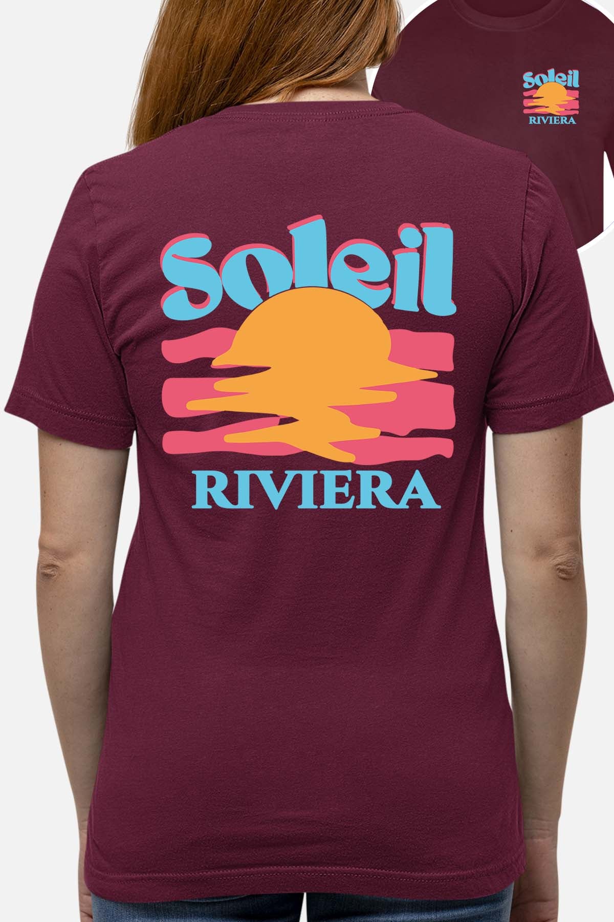 T-shirt Femme| Soleil Riviera Bleu