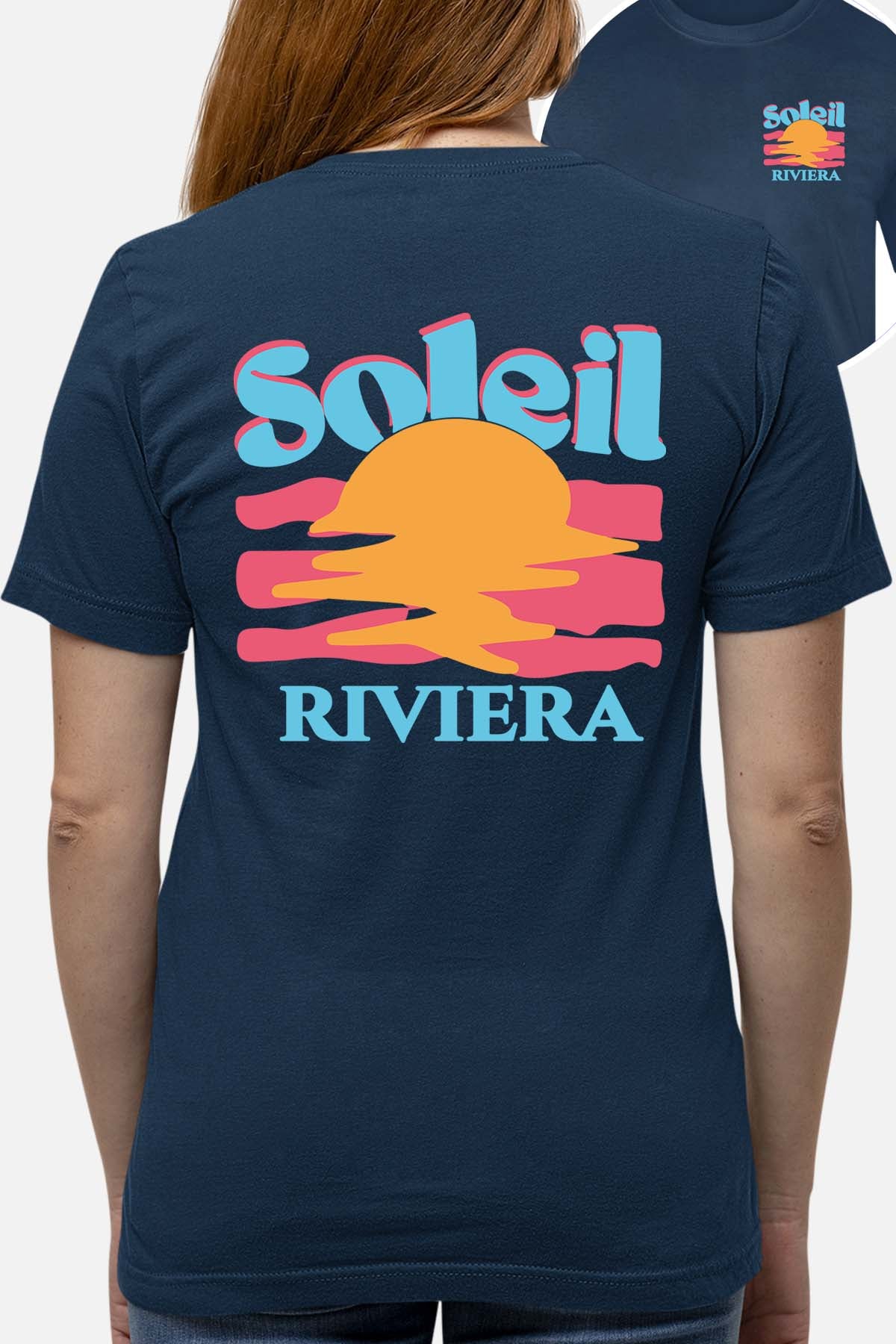 T-shirt Femme| Soleil Riviera Bleu