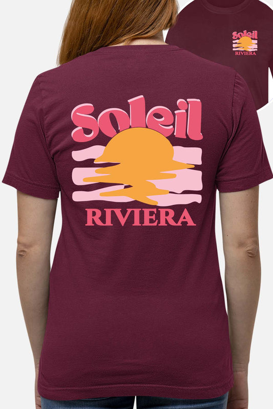 T-shirt Femme| Soleil Riviera Fushia
