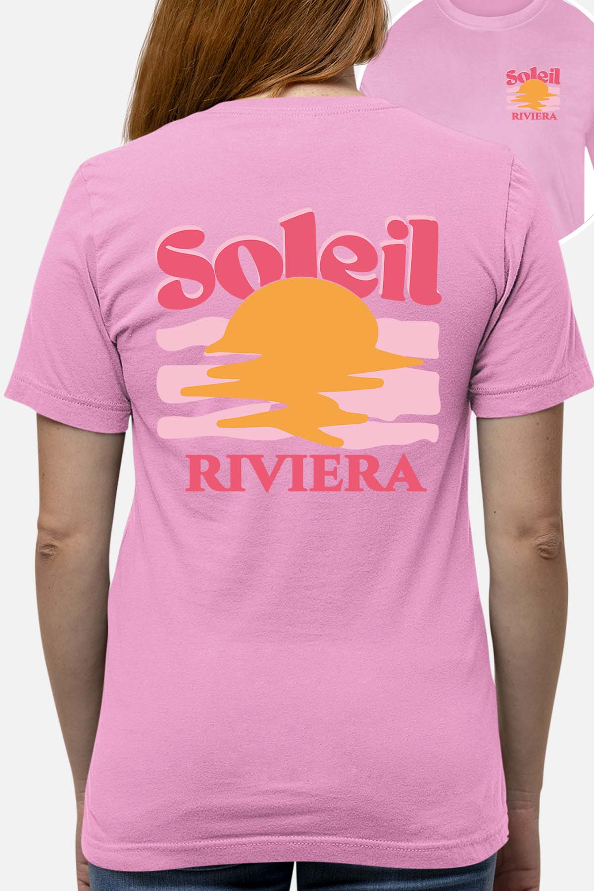T-shirt Femme| Soleil Riviera Fushia
