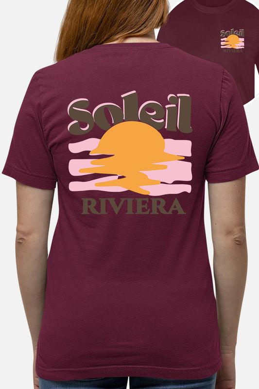 T-shirt Femme| Soleil Riviera Marron