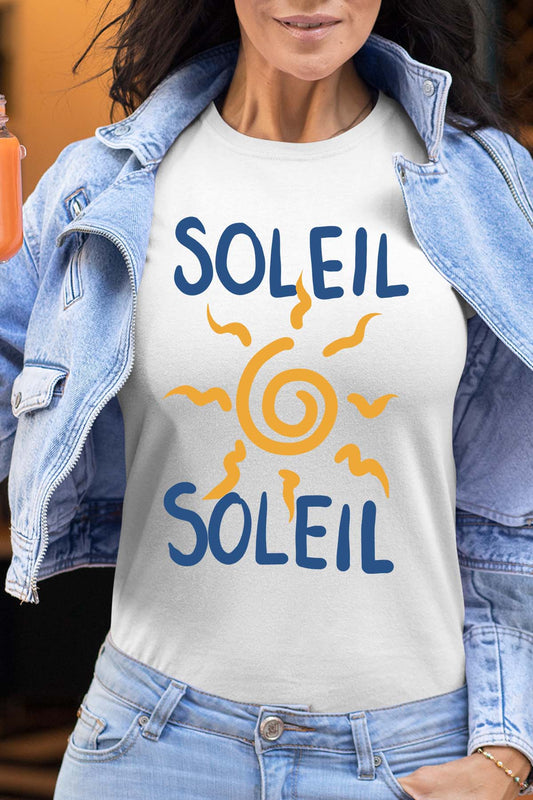 COULEUR:Blanc|T-shirt Femme | Soleil 2fois Blanc
