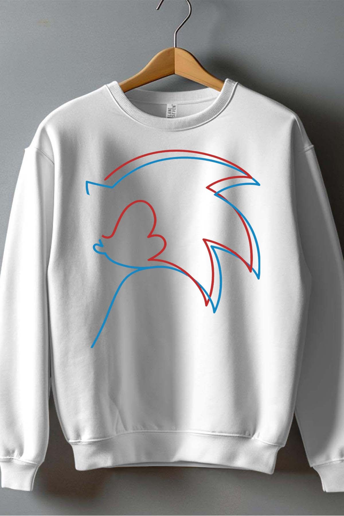 COULEUR:Blanc|Sweat Col Rond Homme | Sonic 2 light Blanc